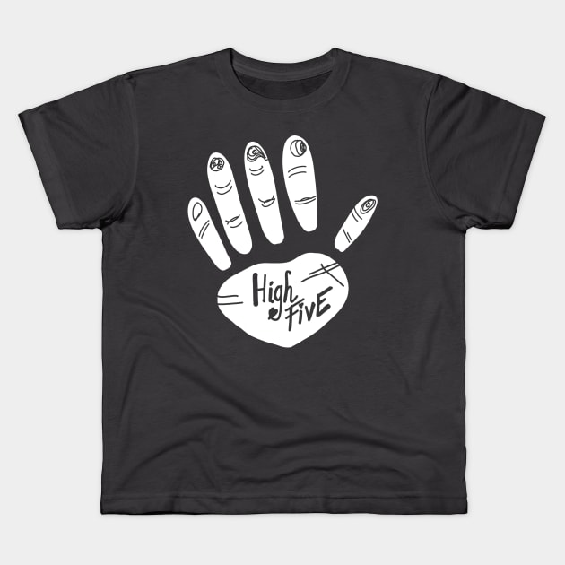 High five hand Kids T-Shirt by Aurealis